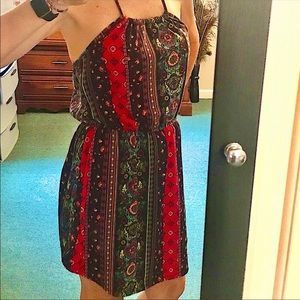 Multicolored halter romper. Size M